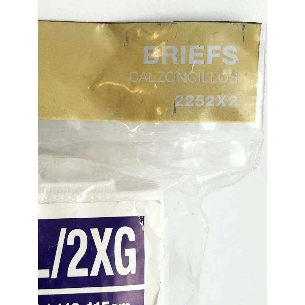 Hanes Mens 3 Pack Tagless Briefs White ComfortSoft Full Rise 2XL 2252X2